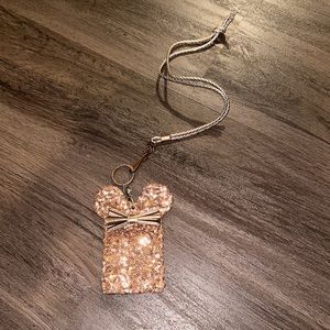 Loungefly Disney Parks Rose Gold Sequin Card Holder.